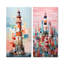 Minimalisme, ensemble d'art mural en toile sur 2 phares cubiques-102578547-102578550