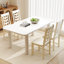 Ensemble de 2 chaises de salle à manger avec structure en bois d'hévéa et dossier haut en forme de feuille pour la cuisine-133536053-133536054