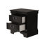 Table de chevet en bois classique, 2 tiroirs de rangement, L 22 po, bois massif-974404938