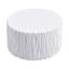 Table basse d'extérieur moderne blanche avec motif cannelé ondulé - ronde de 26,77 po, H 14,76 po, matériau MGO, capacité de 66 lb, sans assemblage pour patio, jardin ou balcon