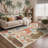 Aarna Safari Jungle Animals & Botanical Kids Area Rug, Machine Washable, Inspired Faux Wool - High-Rebound Foam & Non-Slip Backing-613450652