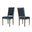Chaises de salle à manger en tissu bleu marine - de 2, attrait durable 2 en tissu, fabrication