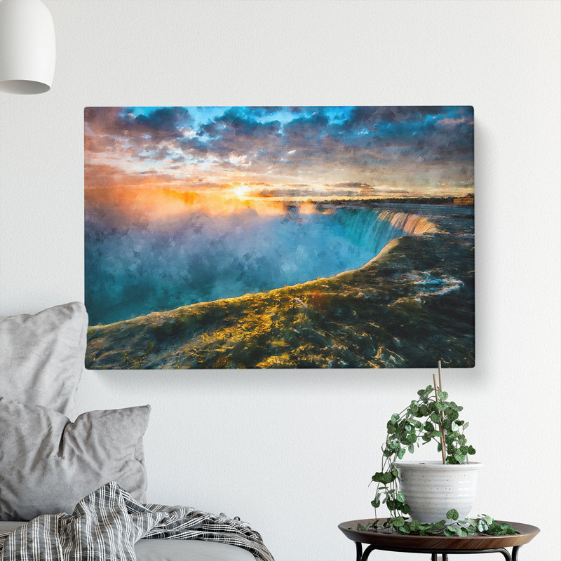 Niagara Falls Sunrise In Canada - Wrapped Canvas, 35cm H x 50cm W x 3cm D