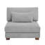 Chaise rembourrée sans accoudoirs en velours côtelé gris avec dossier moelleux Maelina-107627211