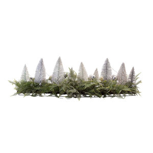 The Twillery Co.® Lighted Holiday Centerpiece With Bottle Brush Trees ...