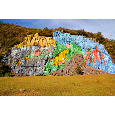 Prehistorical Mural by Lenawurm - Wrapped Canvas Print