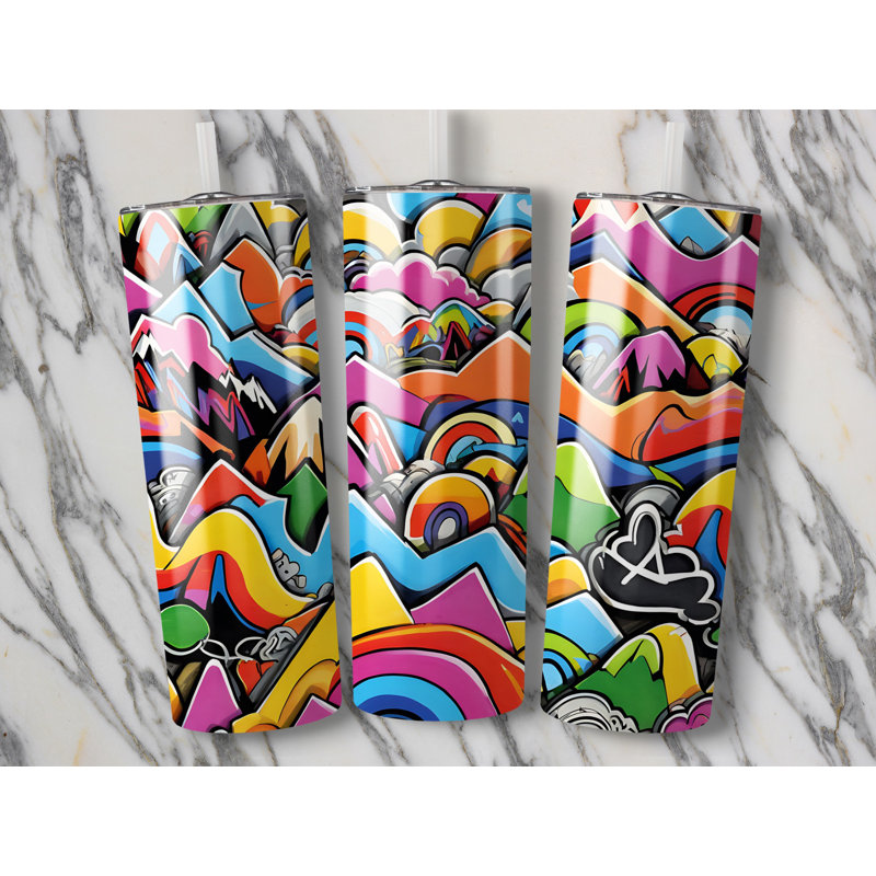 Choose Handmade Tumblers 591ml Vacuum Insulated Stainless Steel (18/8) Travel Tumbler with Straw
