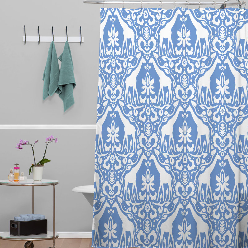 Rideau de douche simple jacqueline maldonado giraffe damassé