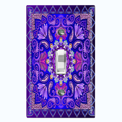 Patterned 1 - Gang Toggle Light Switch Standard Wall Plate