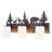 Acadia 3-Light 23 In. Wide Bronze Rustic Wildlife Bathroom Vanity Lighting Fixture With Nightlight, Frosted White Glass Shade, Dimmable, Over The Mirror Mounted Steel Wall Sconce-777958059-777958056