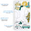 JumpOff Jo - Drap-housse pour lit de bébé, drap pour lit de bébé 100% coton super doux et respirant pour matelas de lit de bébé standard et lits pour tout-petits, 28 po x 52 po - Road trip-114763807