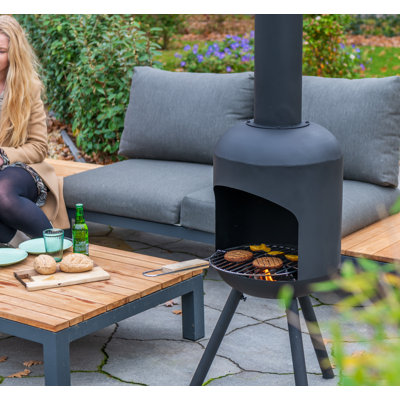 Fuego Novelty Clay Wood Burning Smokeless Chimnea