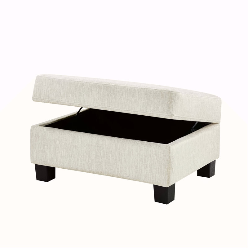 Canapé modulaire Canapé modulaire rembourré en chenille de 111,8 po avec repose-pieds de rangement mobile pour le salon