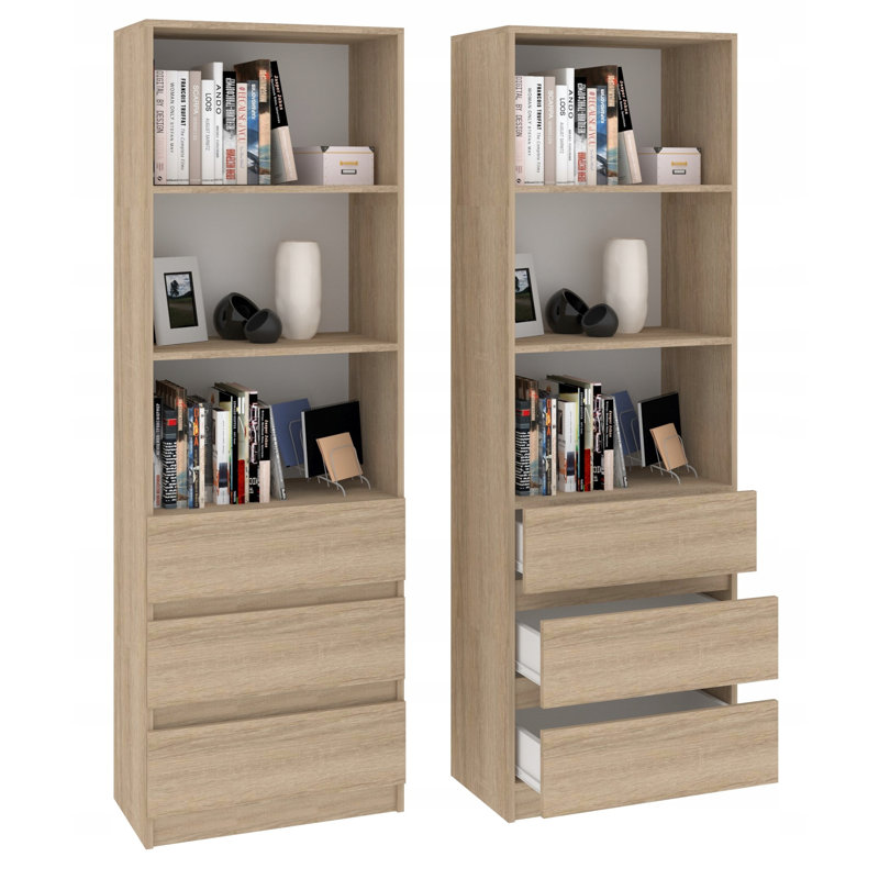 Bibica 180.00cm H x 63cm W Standard Bookcase, Sonoma