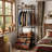 Freestanding Clothes Rack, Reinforced Metal Frame, Multi-Functional Storage Shelves & Smooth Pull-Out Drawers, Extra Side Hanging Hooks, Suitable For Bedroom, Closet
