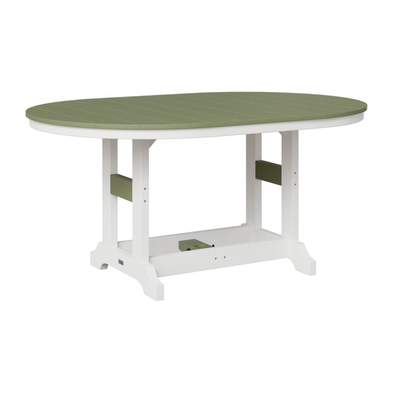 Table de salle à manger Berlin Classic, H 30,87 po x l 64 po x P 44 po, Sauge/blanc