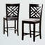 Tabouret de comptoir en bois massif Fraserburgh avec finition brun noyer, H 42,52 po, l 18,31 po et P 20,28 po-1160400887-1160400885-1160400392