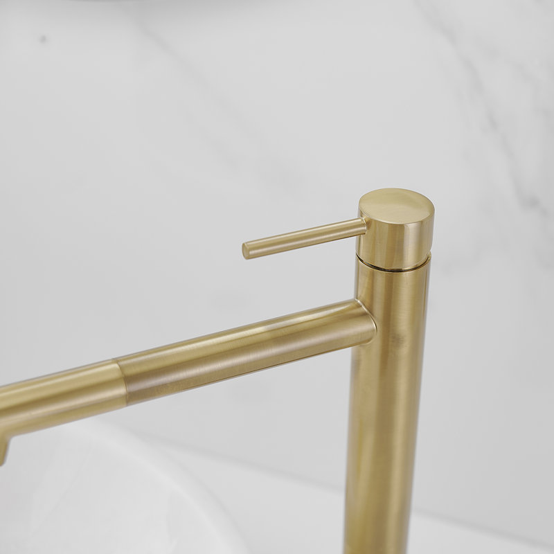 Single-handle Bathroom Faucet, Brushed Gold