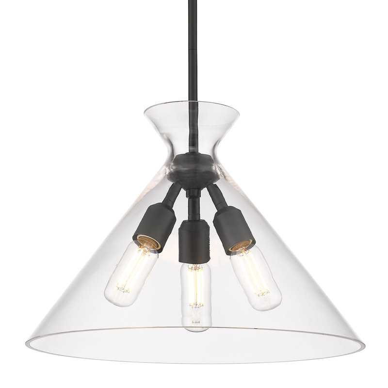 Malta 3 - Light Cone Pendant, Matte Black