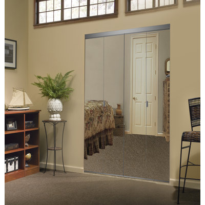 Porte pliante en miroir