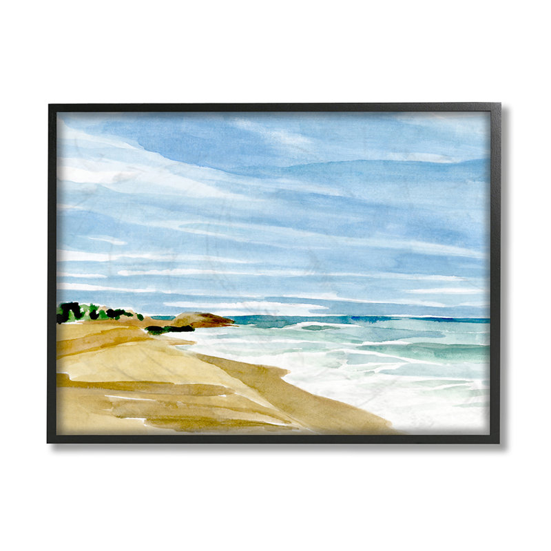Paysage marin doux paysage marin calme par Annie Warren-impression d’art graphique, H 30 po x l 40 po x 1,5 po, Toile tendue