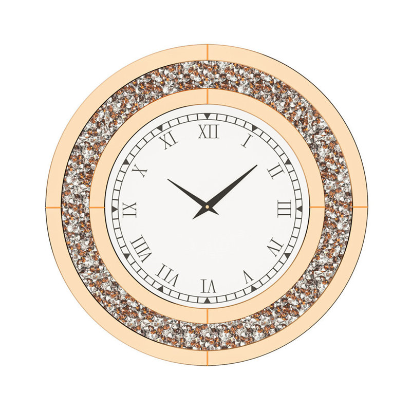 Annwyn Glass Wall Clock, Brown