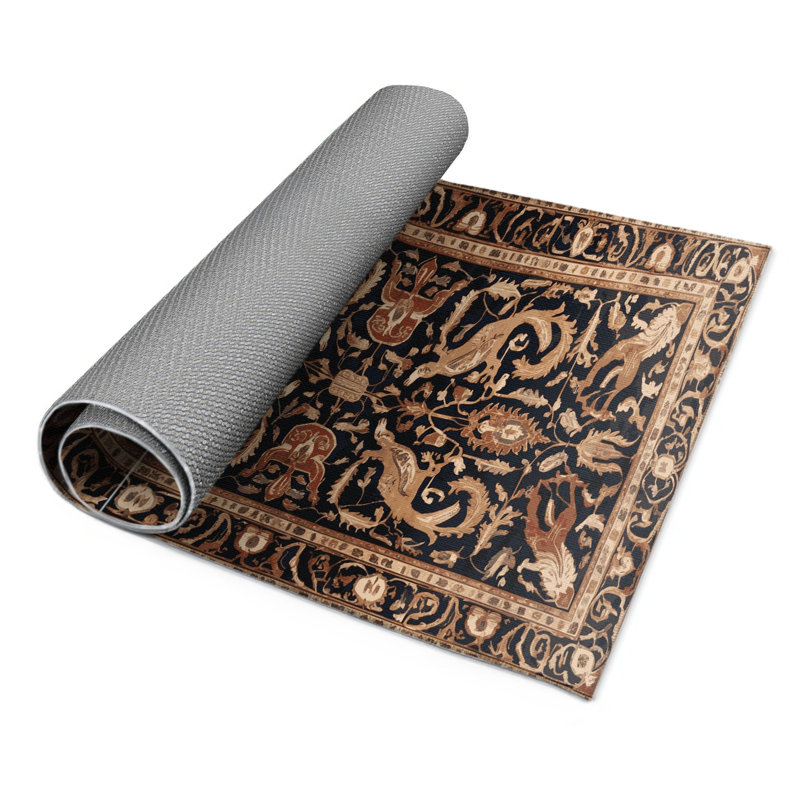 Tapis d'intérieur et d'extérieur mauve Persian, Rectangulaire 3 pi x 5 pi