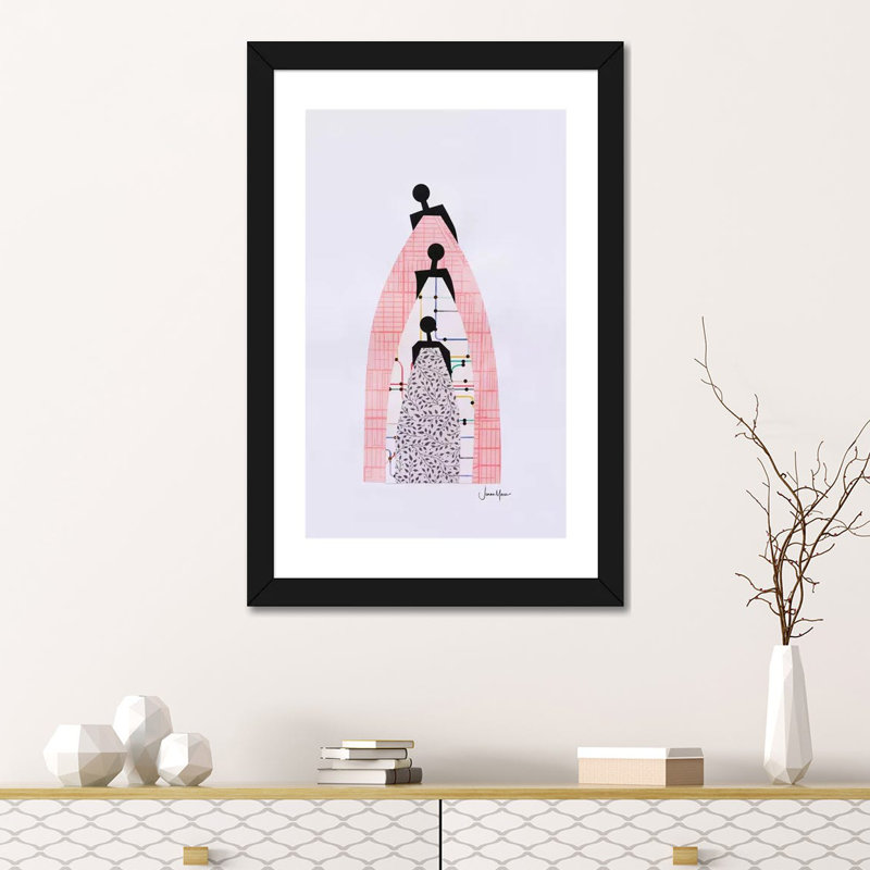 Reproduction d’art sur pied sur les épaules de nos ancêtres par Lou Lou, Papier noir, Blanc, H 24 po x l 16 po x P 1 po