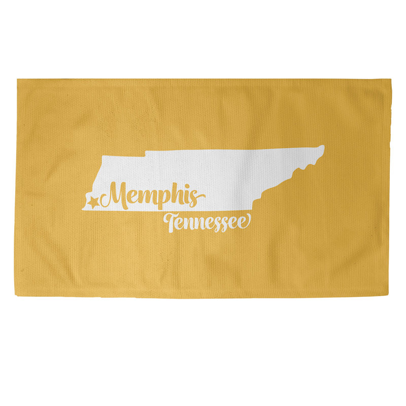 Tapis jaune tennessee Memphis, Rectangle 3 pi x 5 pi
