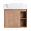 Meuble-lavabo mural 24 po avec lavabo en céramique blanche et porte à fermeture en douceur, emballage KD