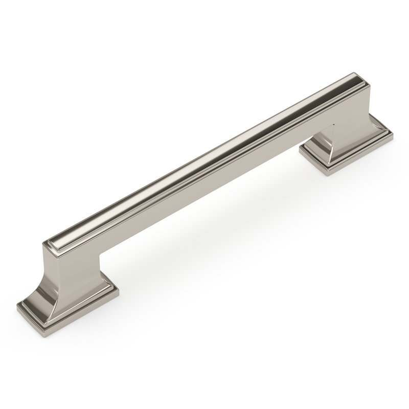Poignée à poignée de la collection Brownstone - Poignée d'armoire 5-1 / 16 po nickel poli - Quincaillerie transitionnelle pour tiroirs et armoires