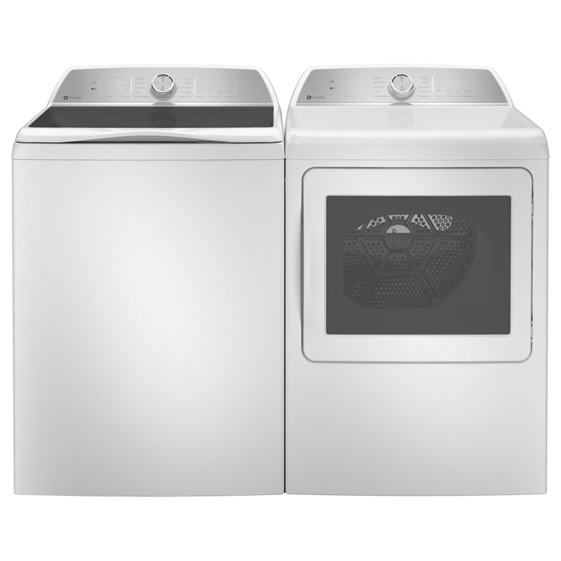 Ge Profile 7.4 Cu. Ft. Capacity Aluminized Alloy Drum Electric Dryer With Sanitize Cycle And Sensor Dry, Gas, White