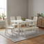 Ensemble de table de salle à manger 6 pièces avec 4 chaises et banc