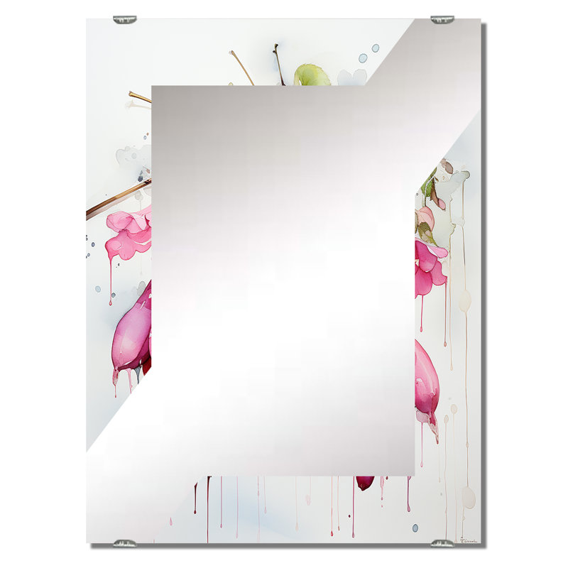 Sabela - Miroir mural fuchsia MIR134156, 32 po x 24 po