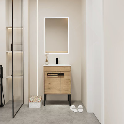Meuble-lavabo autoportant avec lavabo