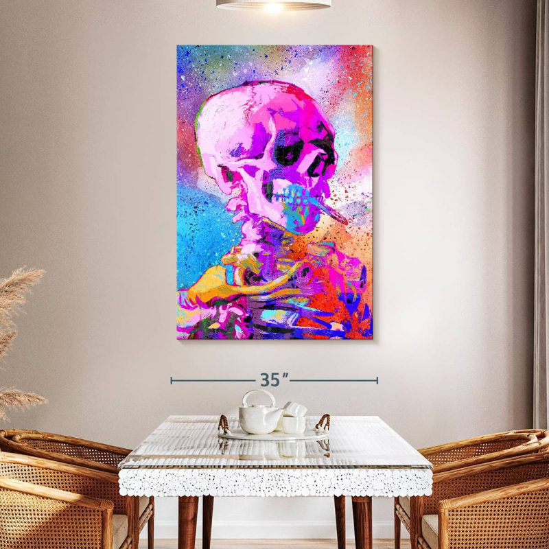 Kerner Skull Smoking I, 51" H x 34" W