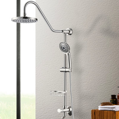 Système de douche mural avec pluie de 8 po et douchette à main - Installation facile