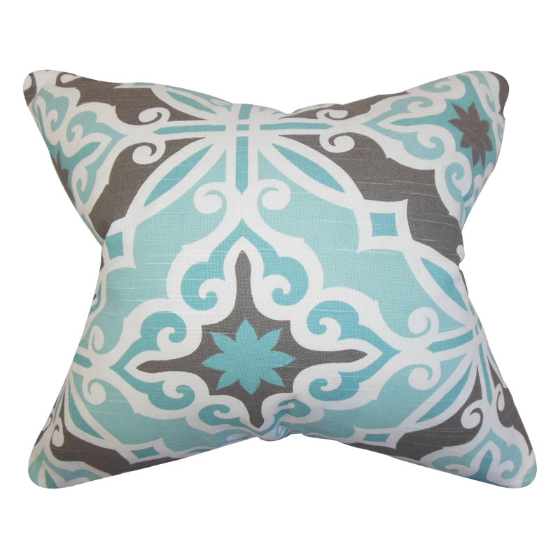  Coussin en coton Sunderman, Bleu / gris