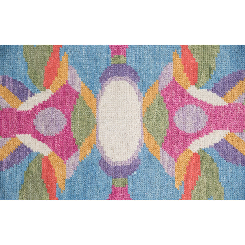 Evie Hand Knotted Wool Abstract Area Rug, Rectangle 12' x 15'