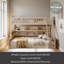 Lit superposé simple au-dessus de grand lit simple avec tablettes intégrées-463454015