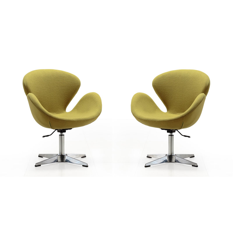 Chaise ballon rembourrée en métal Raspberry Modern, Laine verte
