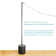 9.5ft Heavy-Duty String Light Pole Stand with Freestanding Tank Base for Grass, Patio, Deck, Events