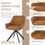 Gefjun 46cm H Upholstered Metal Upholstered Back Armchair in Light Brown-527024157