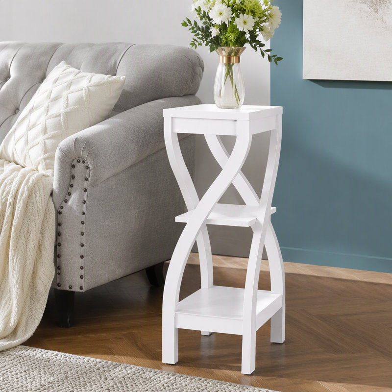  Table d'appoint de salon Table d'appoint carrée Table d'appoint carrée, Blanc