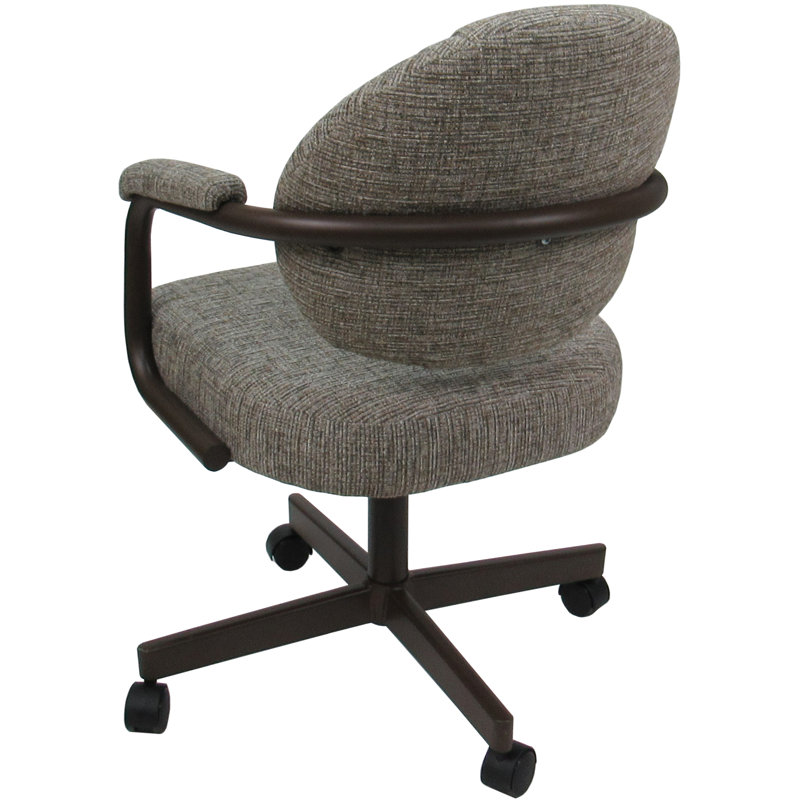 Chaise avec accoudoirs Magaw, Brun