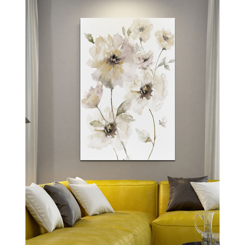 " Translucent Garden I ", 48" H x 32" W x 1.5" D, Wrapped Canvas