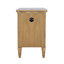 Grishe Modern Transitional USB Charging End Table with Storage Cabinet - Light Brown-2074433669