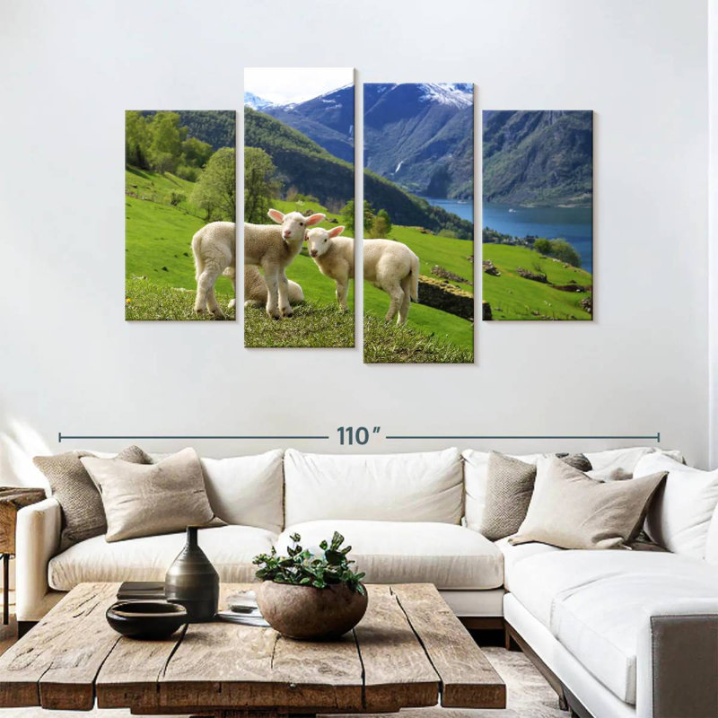 Brampt Norwegian Sheep, 54"H x 84"W