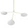 3-Light 14" Arm Pendant In White