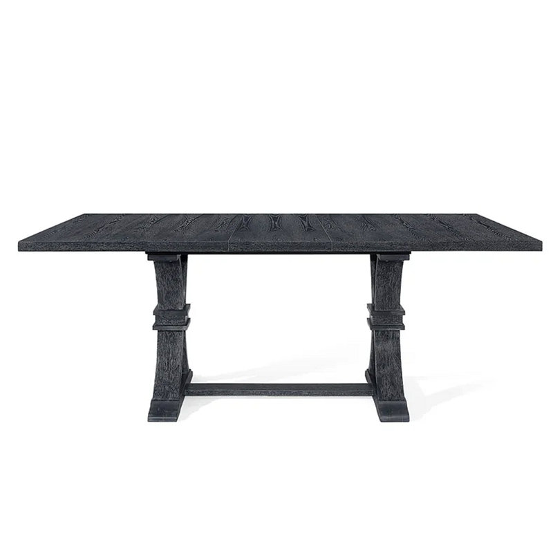 Table de salle à manger extensible Devingo, Gris